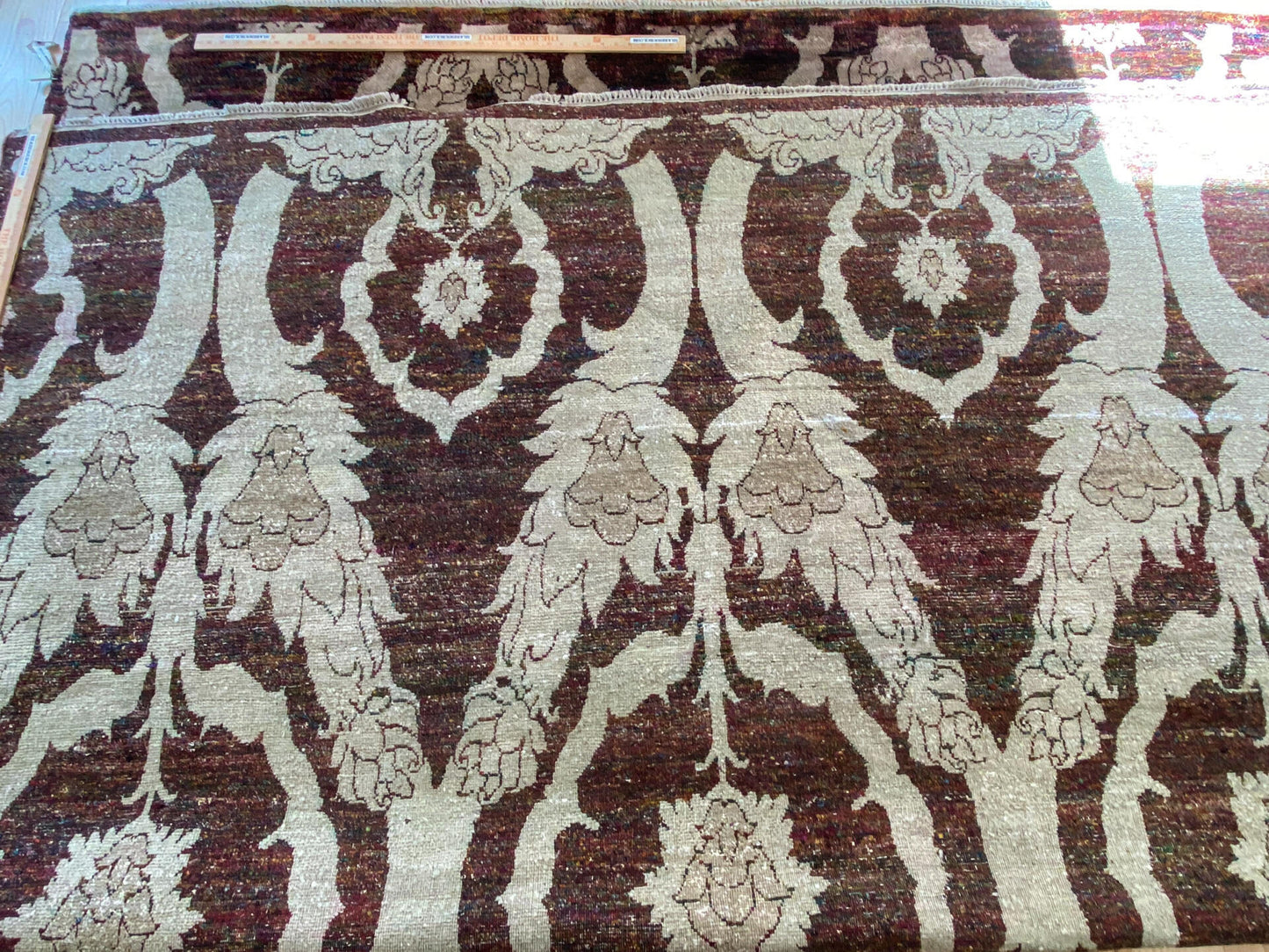 Stark Ciudad Madero Olive Green Silk Rug Hand Knotted Classic Medallion Damask 8x10' MSRP USD16200