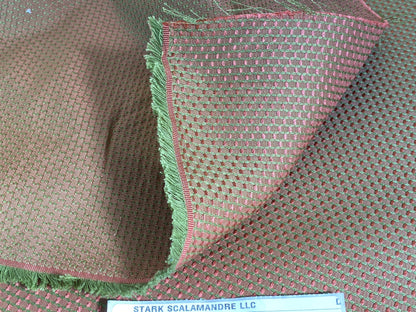 Scalamandre Tanya Watermelon  Silk Cotton Mini Texture Dot Red Pink Green MSRP USD 256/Y