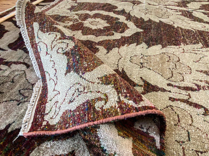 Stark Ciudad Madero Olive Green Silk Rug Hand Knotted Classic Medallion Damask 8x10' MSRP USD16200