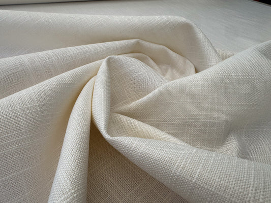 Scalamandre Ari Ivory Cream White Solid Texture Heavy Duty -By the yard