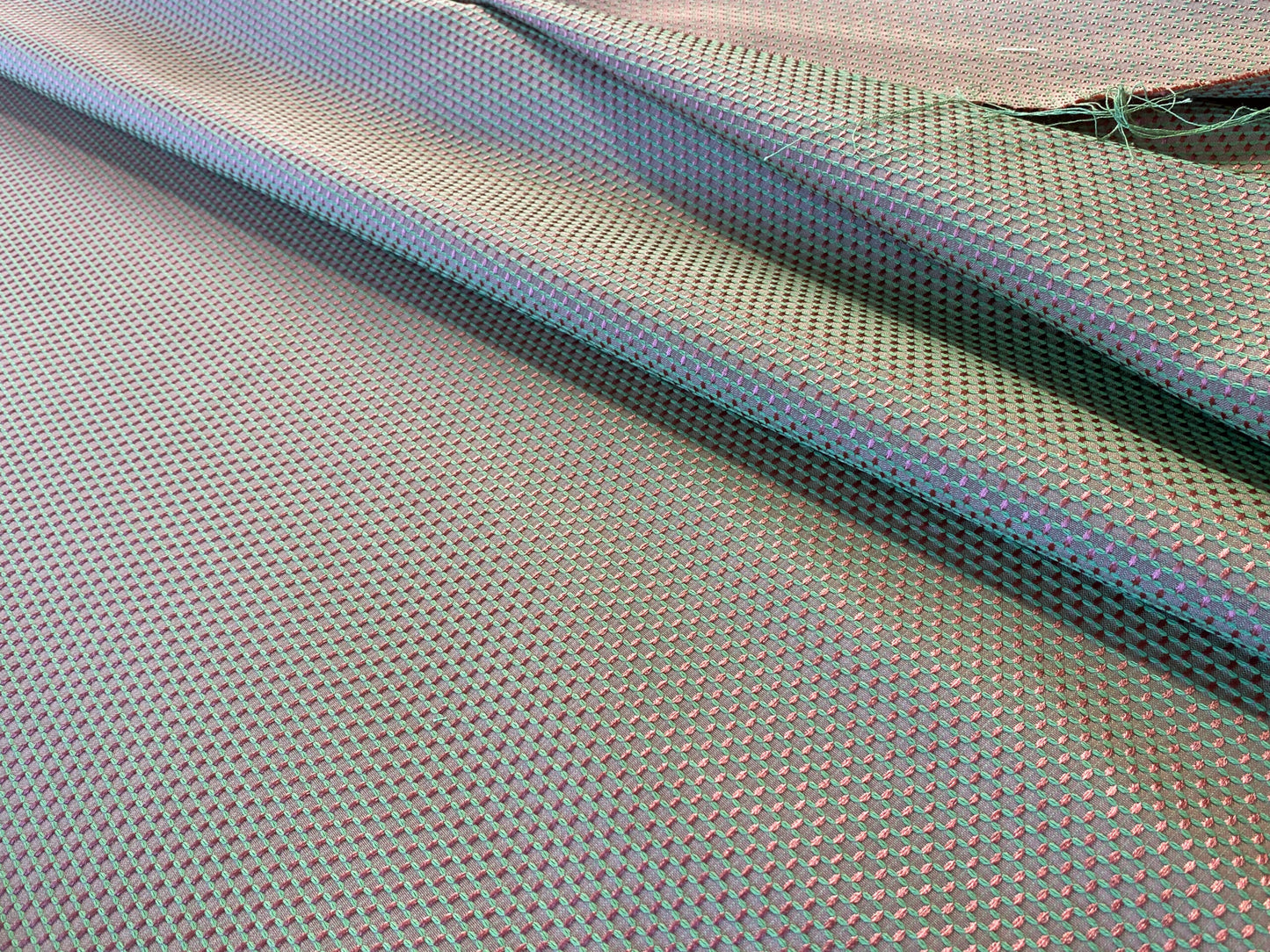 Scalamandre Tanya Watermelon  Silk Cotton Mini Texture Dot Red Pink Green MSRP USD 256/Y