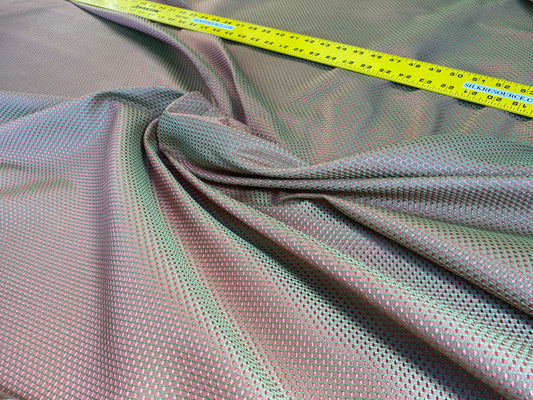 Scalamandre Tanya Watermelon  Silk Cotton Mini Texture Dot Red Pink Green MSRP USD 256/Y