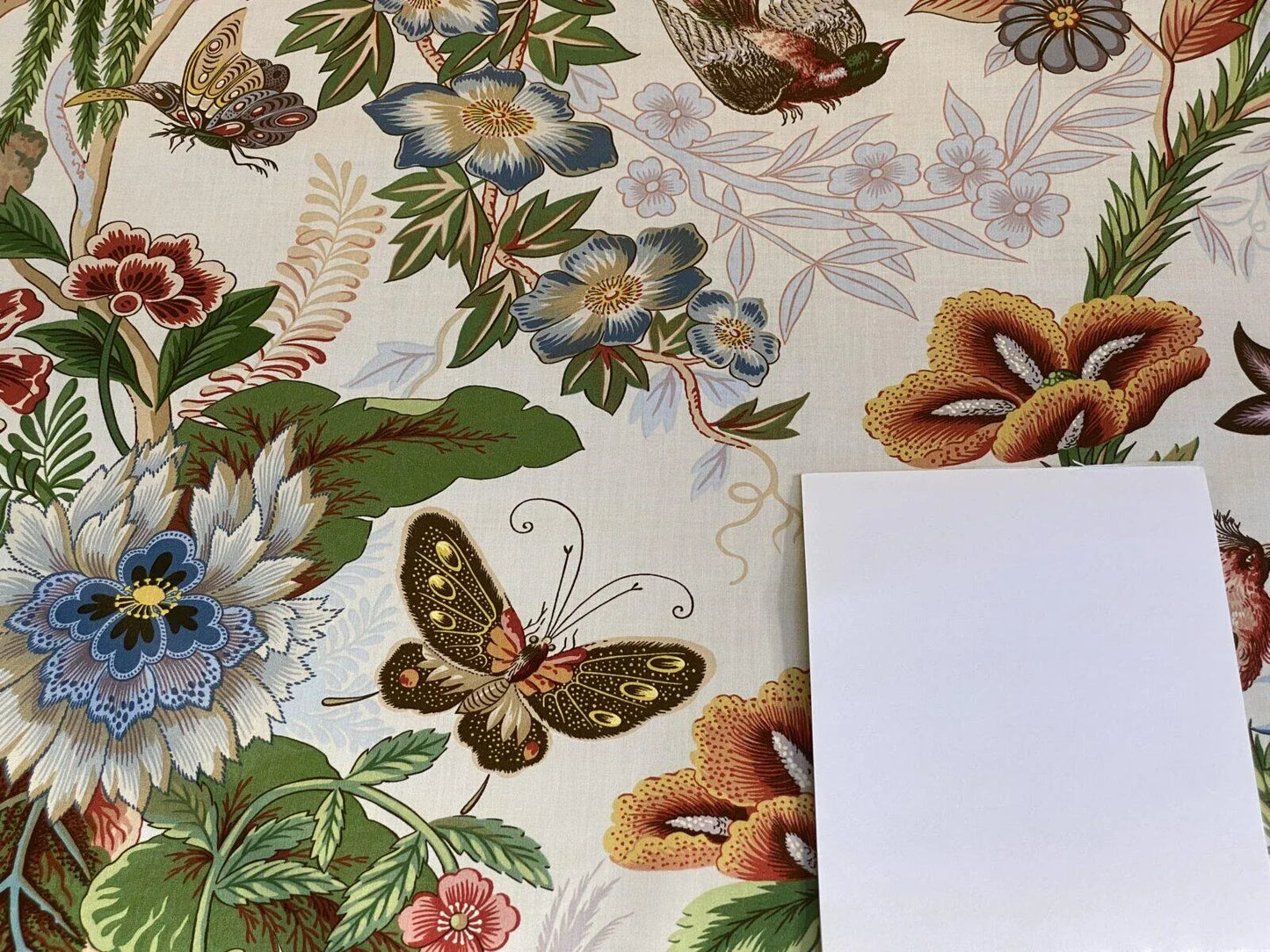 Scalamandre Le Touvet Cream/coral Pink Green Red Black Blue Chinoisery Butterfly Peony Rose Oriental Garden MSRP USD 288/Y  Print