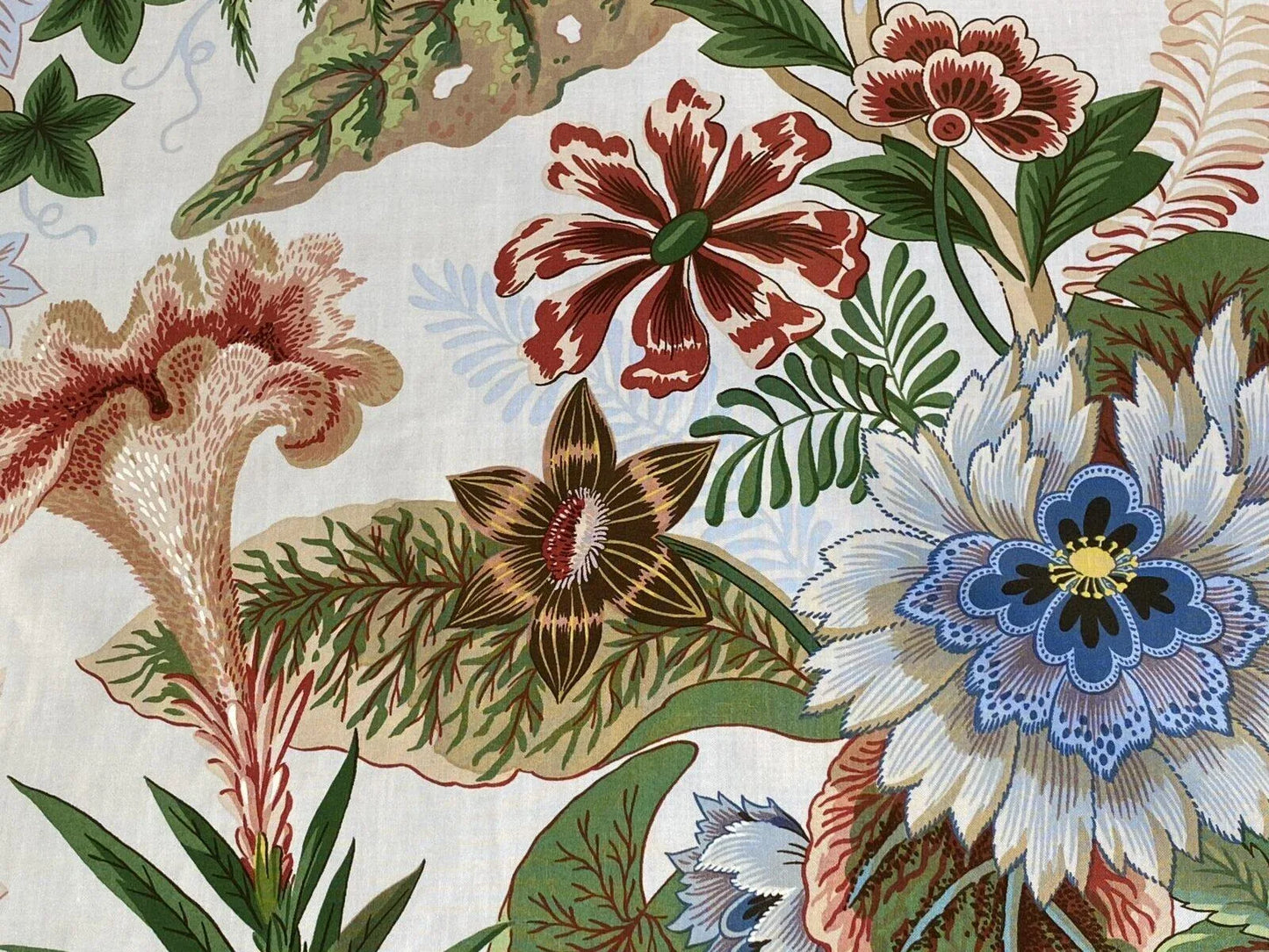 Scalamandre Le Touvet Cream/coral Pink Green Red Black Blue Chinoisery Butterfly Peony Rose Oriental Garden MSRP USD 288/Y  Print