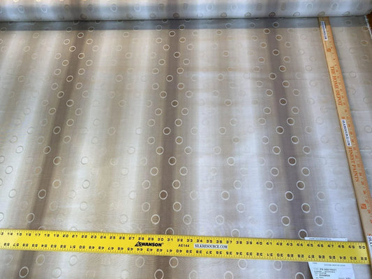 Scalamandre Avinger Reversible Tan/oyster Silk Cotton Moire Silver Grey Beige White Abstract Circle MSRP USD 200+/Y