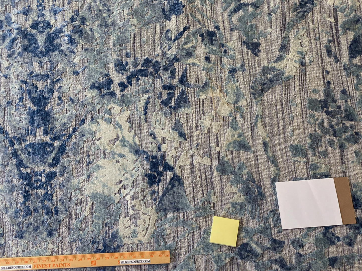 Stark Cedartown Light Slate Grey Modern Blue Grey Rug Medallion Hand Knotted - 100% Silk - 9x12' MSRP USD16250