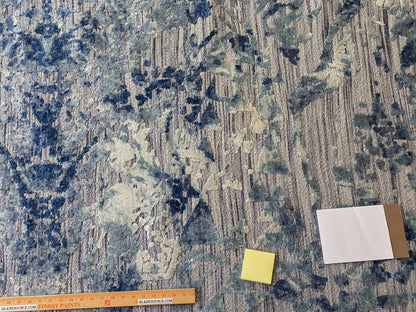 Stark Cedartown Light Slate Grey Modern Blue Grey Rug Medallion Hand Knotted - 100% Silk - 9x12' MSRP USD16250