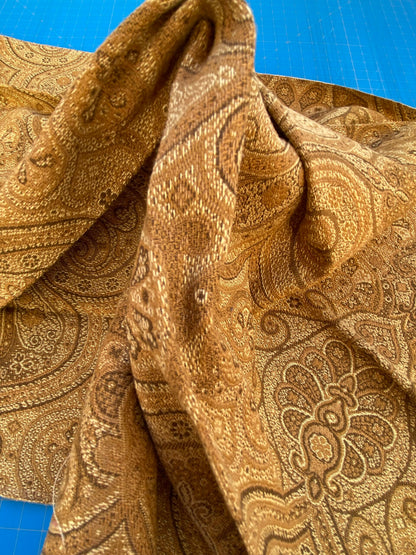 8 Berkbox87 Square Jacquard by Scalamandre Old World Weavers Solaine Topaz Brown Paisley Cotton Wool Viscose MSRP USD 300+/y