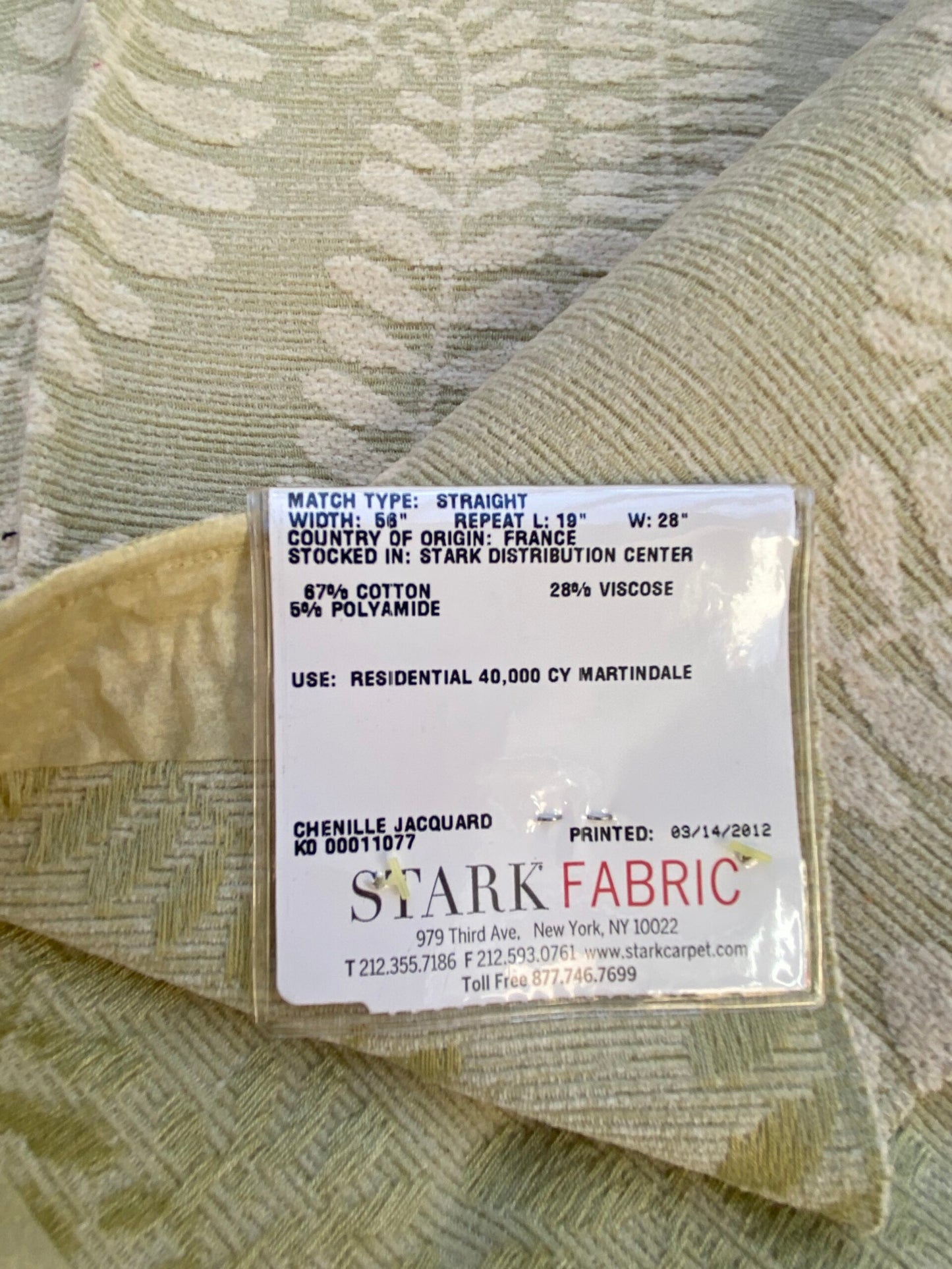 9 Berkbox87 Square Jacquard by Fonthill Botanique Leaf Beige Chenille Jacquard Tropical MSRP USD 300+/y