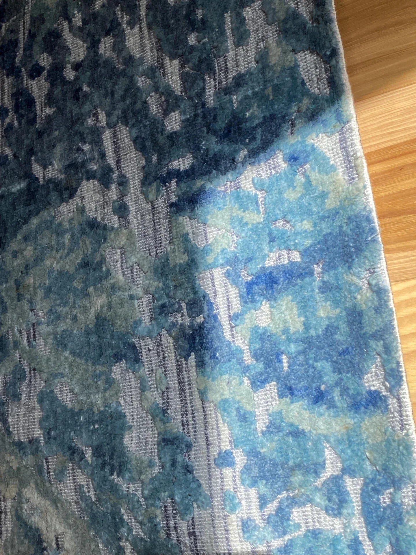 Stark Cedartown Light Slate Grey Modern Blue Grey Rug Medallion Hand Knotted - 100% Silk - 9x12' MSRP USD16250