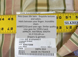 Scalamandre Florian Stripe Pastel Pink Green Silk Satin Semi Sheer MSRP USD 232/yard
