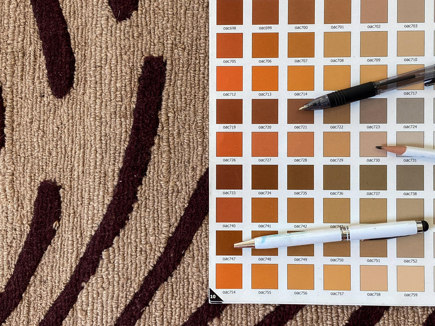 Stark FEIRA DE SANTANA MOCHA Silk Wool Rug Fan Ginkgo Leaf 8x10' MSRP11400