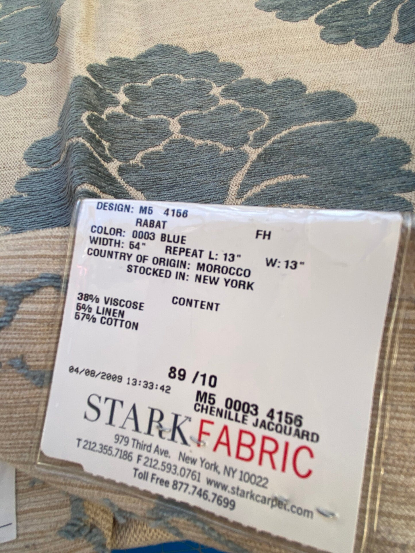 11 Berkbox87 Square Jacquard by Fonthill Rabat Blue Beige  Damask Floral Medallion MSRP USD 204/y