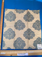 12 Berkbox87 Square Jacquard by Fonthill Rabat Blue Beige  Damask Floral Medallion MSRP USD 204/y