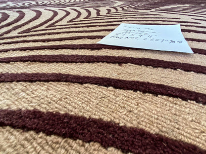 Stark FEIRA DE SANTANA MOCHA Silk Wool Rug Fan Ginkgo Leaf 8x10' MSRP11400