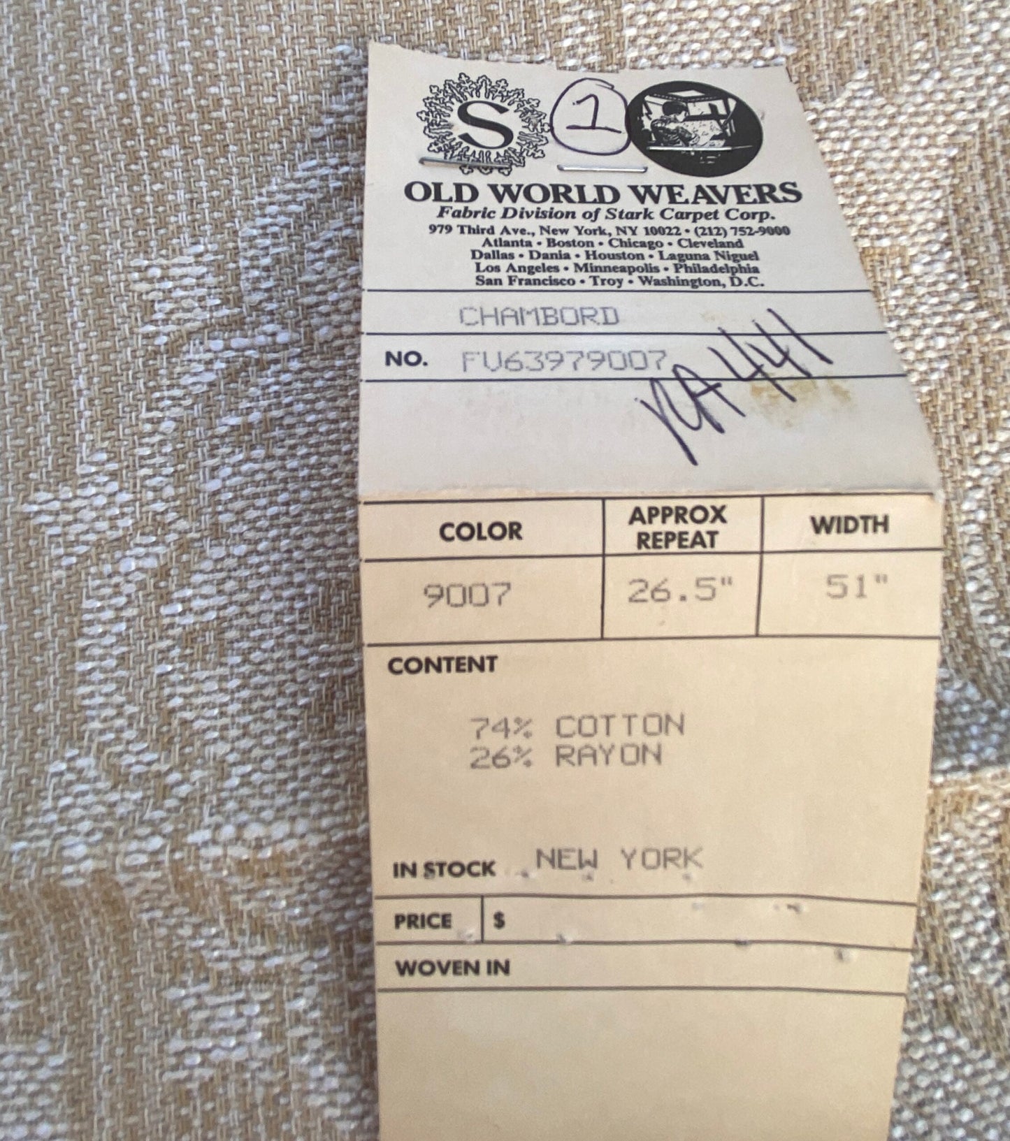 13 Berkbox87 Square Jacquard by Old World Weavers Chambord Beige Cotton Rayon Damask Floral MSRP 300+/y