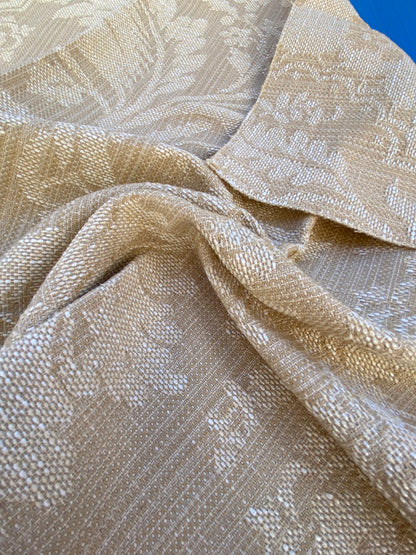14 Berkbox87 Square Jacquard by Old World Weavers Chambord Beige Cotton Rayon Damask Floral MSRP 300+/y