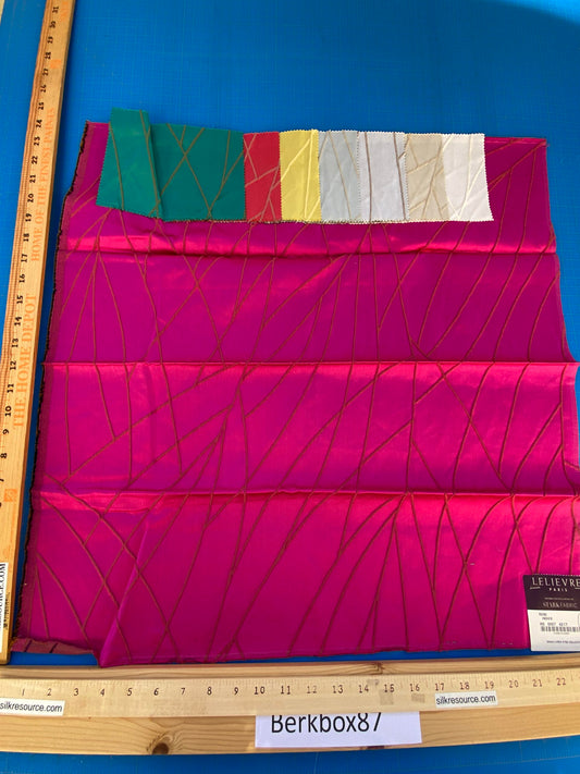 16 Berkbox87 Square Jacquard by Lelievre Reso Indien Pink Abstract Graphic MSRP USD 594/y