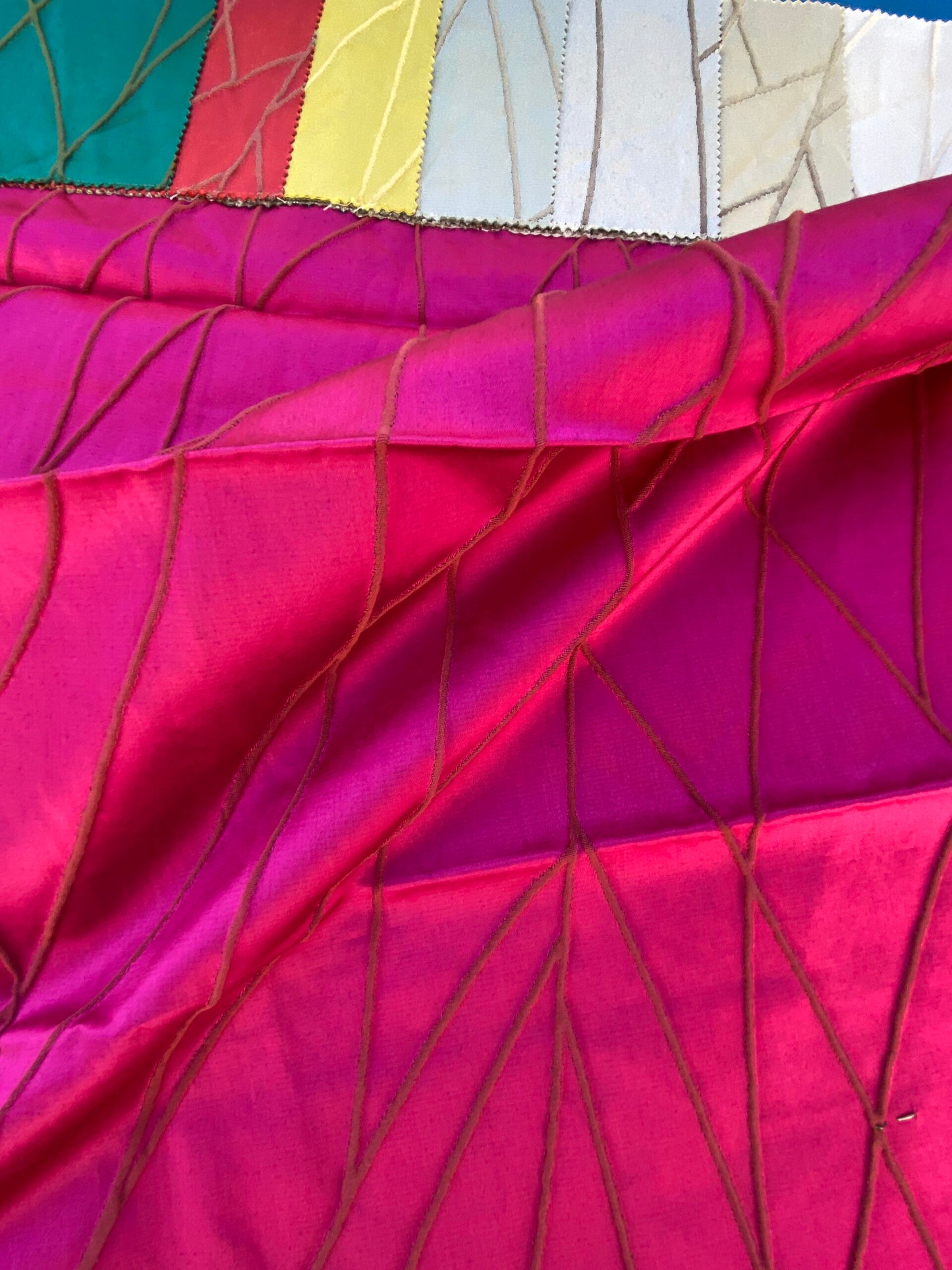 16 Berkbox87 Square Jacquard by Lelievre Reso Indien Pink Abstract Graphic MSRP USD 594/y