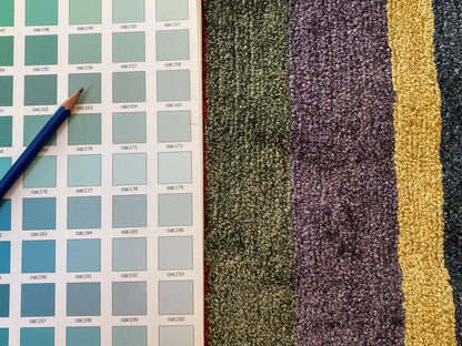 Stark Elfers Maroon Stripe 100% Silk Rug 4x6' Red Gold Black Stripe MSRP $2400