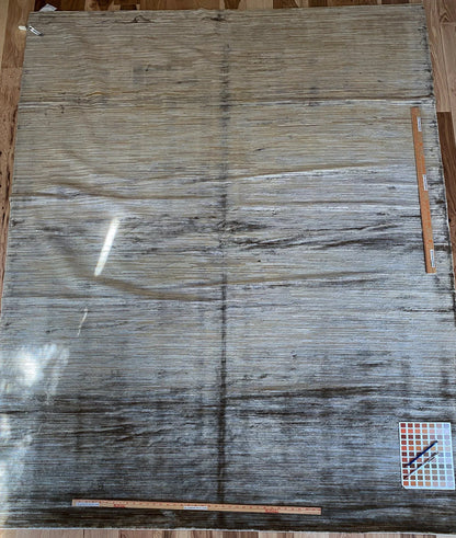 Stark Elyria Grey Silk Hand Knotted Rug Modern Serenity 6x9' MSRP USD 11050