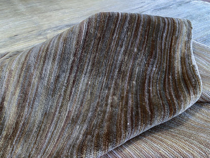 Stark Elyria Grey Silk Hand Knotted Rug Modern Serenity 6x9' MSRP USD 11050