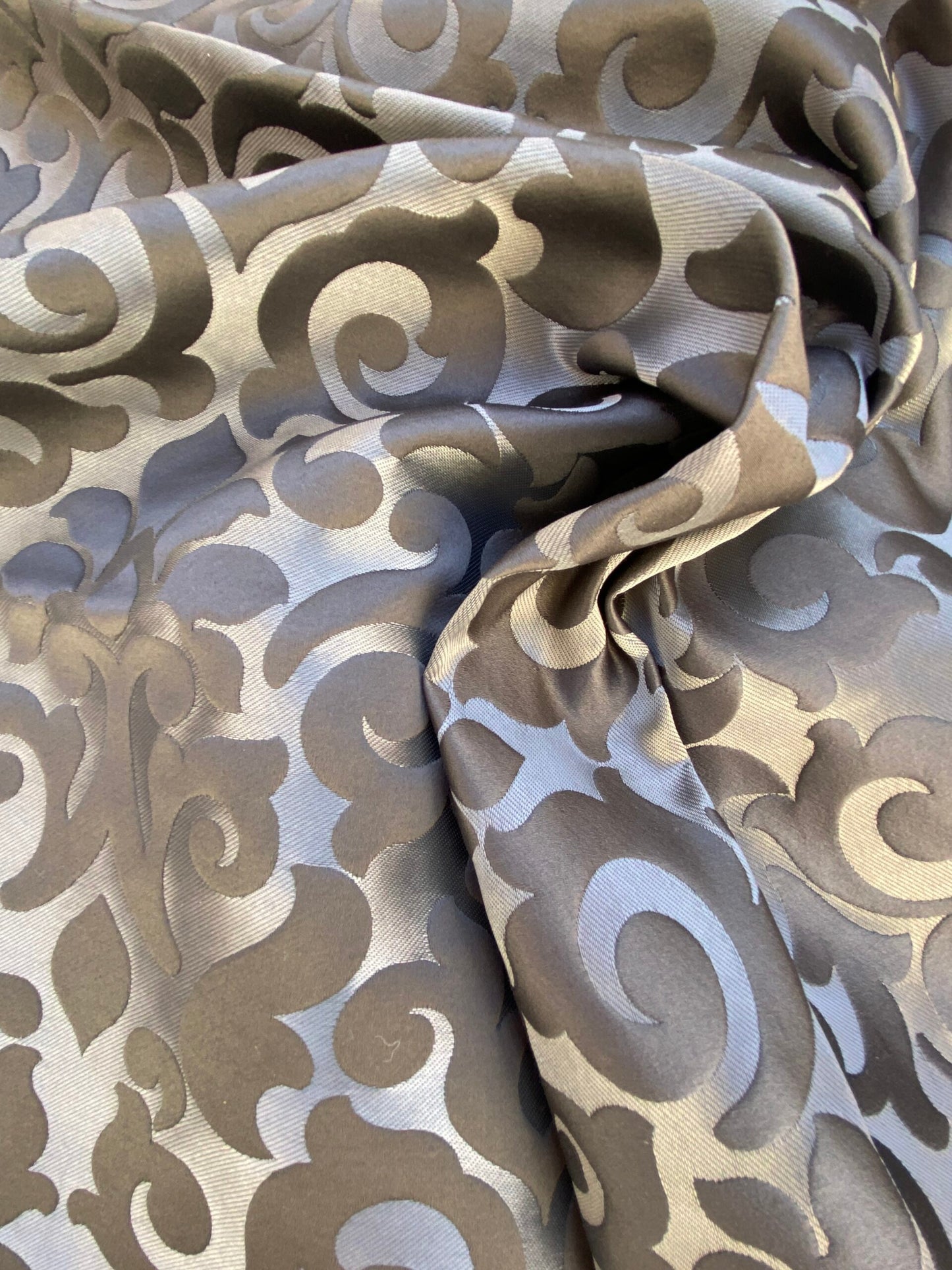 17 Berkbox87 Square Jacquard by Old World Weavers My Fair Lady Charcoal Gray Brown Large Jacquard MSRP USD 300+/y