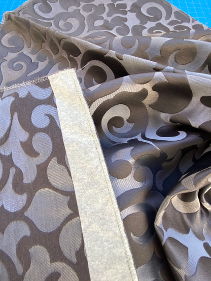 17 Berkbox87 Square Jacquard by Old World Weavers My Fair Lady Charcoal Gray Brown Large Jacquard MSRP USD 300+/y