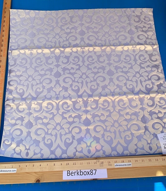 20 Berkbox87 Square Jacquard by Old World Weavers My Fair Lady Skyway Blue White Large Jacquard MSRP USD 300+/y
