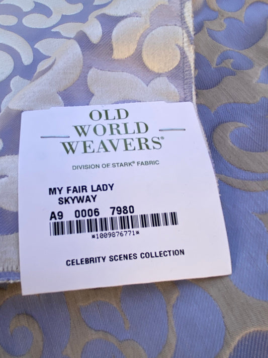 20 Berkbox87 Square Jacquard by Old World Weavers My Fair Lady Skyway Blue White Large Jacquard MSRP USD 300+/y