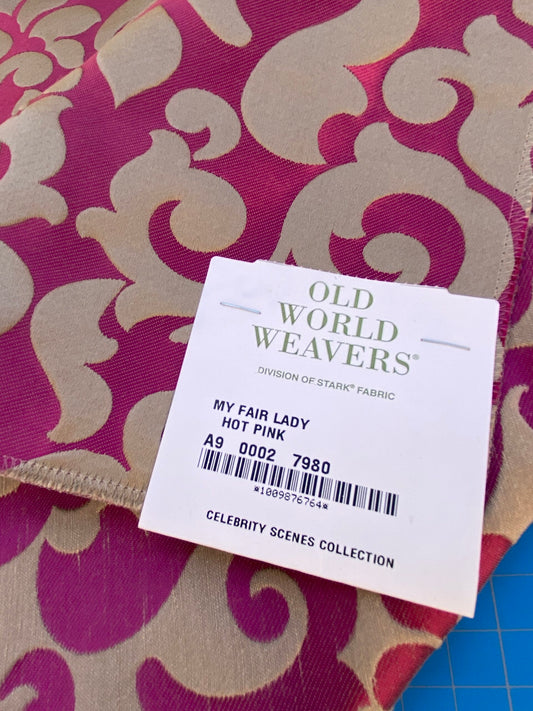 21 Berkbox87 Square Jacquard by Old World Weavers My Fair Lady Hot Pink Beige Large Jacquard MSRP USD 300+/y