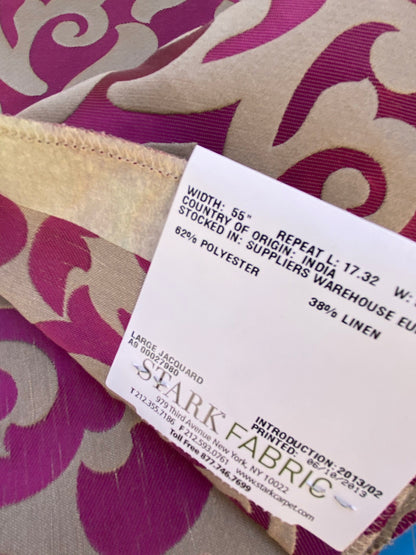 21 Berkbox87 Square Jacquard by Old World Weavers My Fair Lady Hot Pink Beige Large Jacquard MSRP USD 300+/y