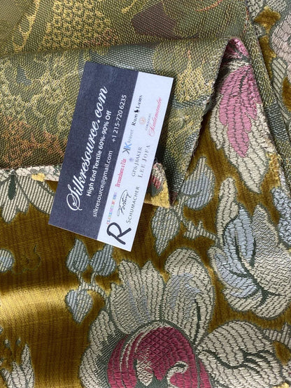 14 Boxr Scalamandre Tosca Silk Velvet In Yellow Gold Pink MSRP USD 956/Y