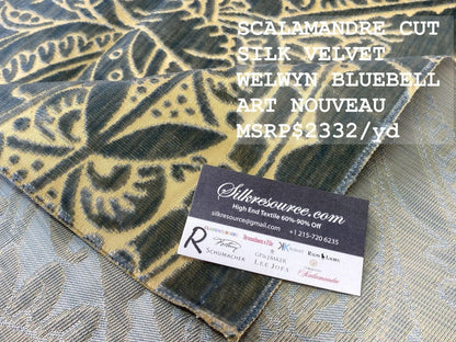10 Boxr Scalamandre Welwyn Bluebell Square Showroom Sample Cut Silk Velvet  MSRP USD 2332/Y