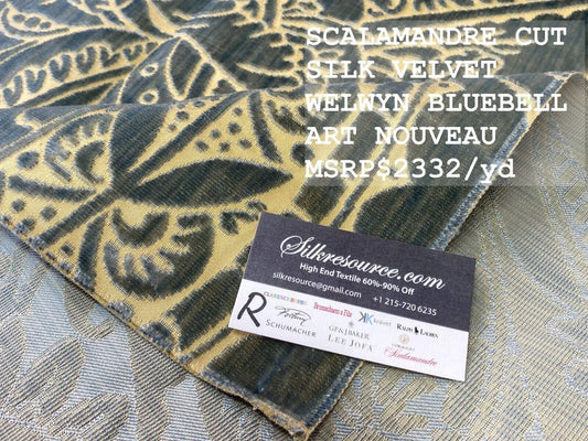 10 Boxr Scalamandre Welwyn Bluebell Square Showroom Sample Cut Silk Velvet  MSRP USD 2332/Y
