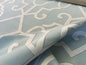 Scalamandre Ming Fretwork Aquamarine Jacquard Chinoiserie Lattice  Jacquard MSRP USD 226/yard