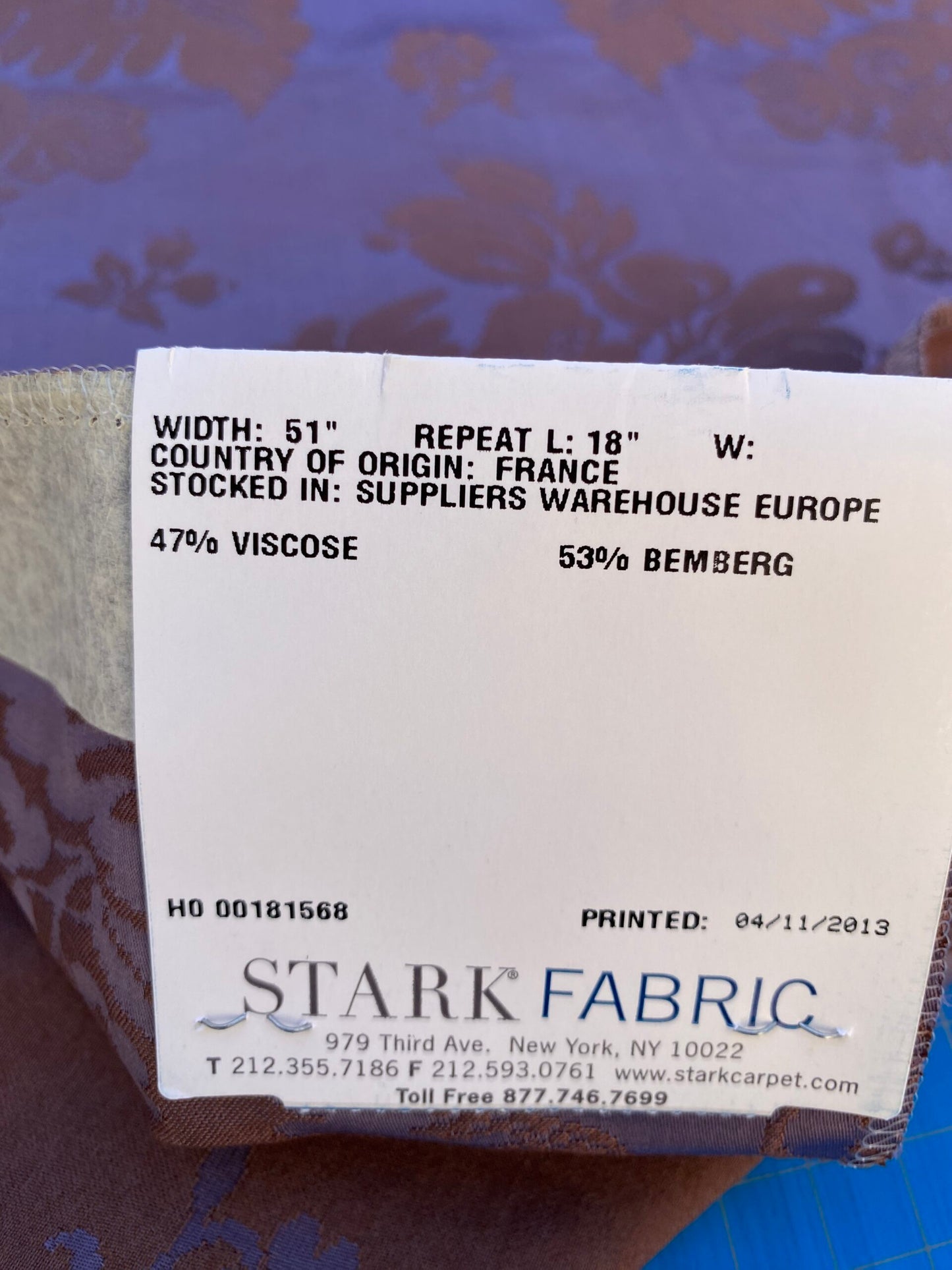 26 Berkbox87 Square Jacquard by Tassinari &amp; Chatel Mortemer Laporin Purple Damask MSRP USD 300+/y