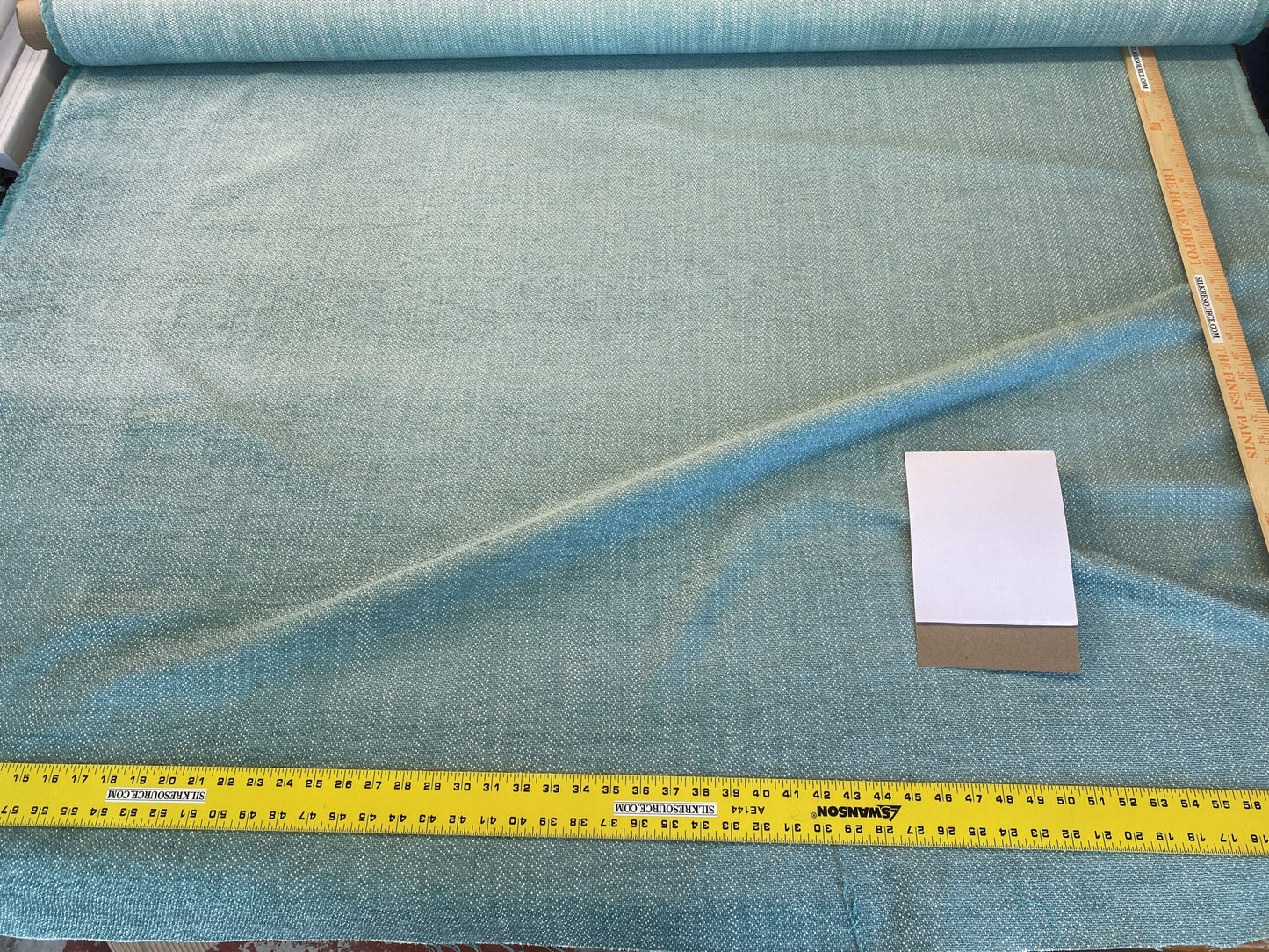 by yard Scalamandre San Miguel Texture Caribbean Heavy Blue Ocean Aqua Green Chenille MSRP USD 216/Y