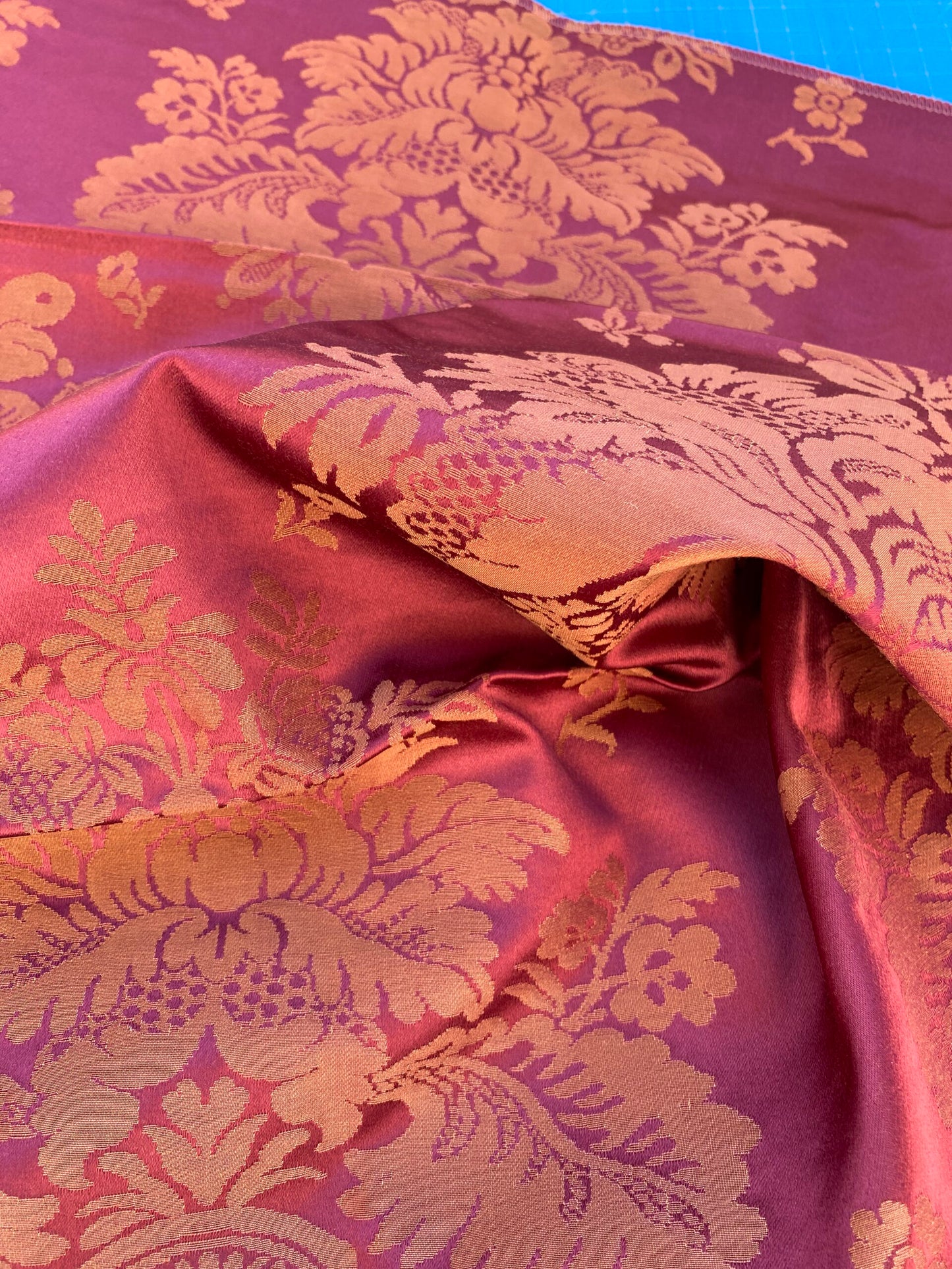 27 Berkbox87 Square Jacquard by Tassinari &amp; Chatel Mortemer Bordeaux Red Brown Damask MSRP USD 300+/y