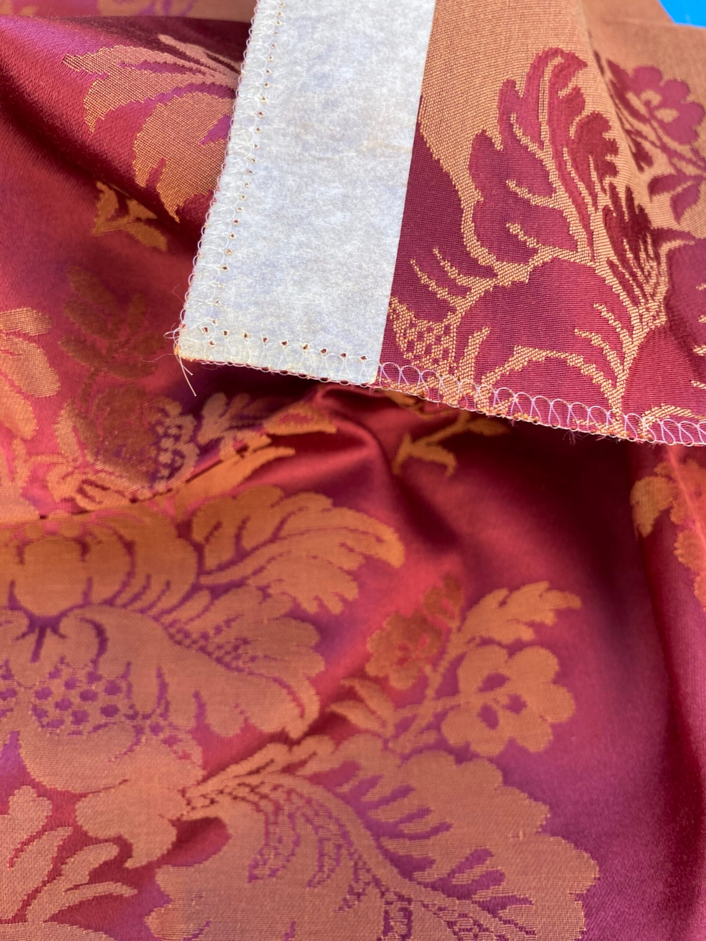 27 Berkbox87 Square Jacquard by Tassinari &amp; Chatel Mortemer Bordeaux Red Brown Damask MSRP USD 300+/y