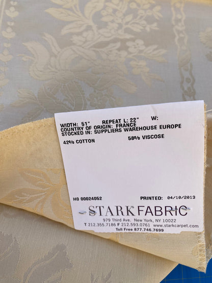 28 Berkbox87 Square Jacquard by Lelievre Valognes Ivoire Beige damask French Neoclassical Floral Stripe MSRP USD300+/y