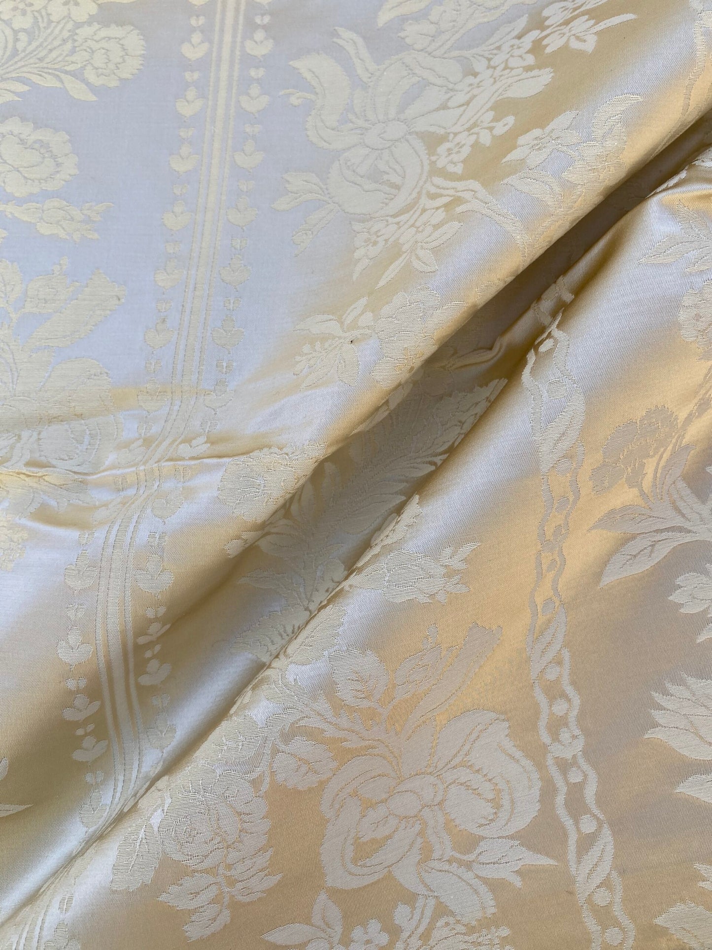 28 Berkbox87 Square Jacquard by Lelievre Valognes Ivoire Beige damask French Neoclassical Floral Stripe MSRP USD300+/y