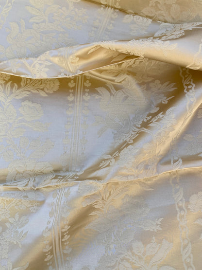 28 Berkbox87 Square Jacquard by Lelievre Valognes Ivoire Beige damask French Neoclassical Floral Stripe MSRP USD300+/y