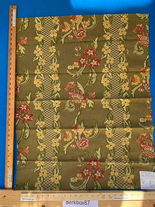 30 Berkbox87 Square Jacquard by Scalamandre Grey Watkins Lampas Ramage Olive Grey Watkins Floral Stripe MSRP USD 272/Y