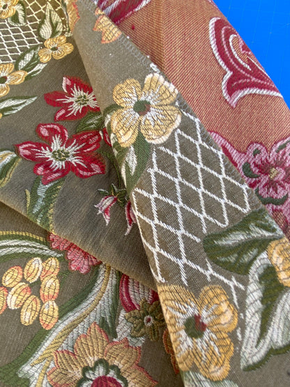 31 Berkbox87 Square Jacquard by Scalamandre Grey Watkins Lampas Ramage Olive Grey Watkins Floral Stripe MSRP USD 272/Y