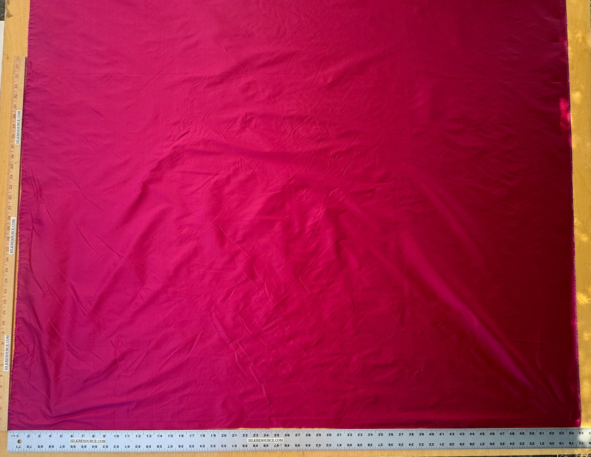 By yard Scalamandre 100% silk Taffeta Rose Pink With Hot Crimson Red Shot