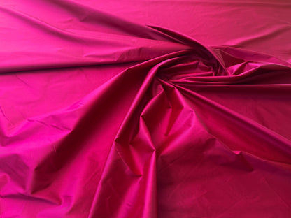 By yard Scalamandre 100% silk Taffeta Rose Pink With Hot Crimson Red Shot
