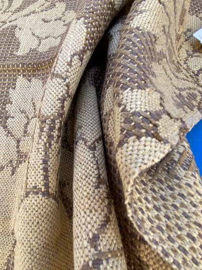 34 Berkbox87 Square Jacquard by Old World Weavers  Lucretia Damask Driftwood Tan Beige Renaissance Classic Damask Thick MSRP USD 300/Y