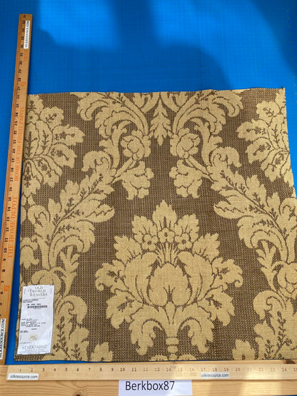 35 Berkbox87 Square Jacquard by  Old World Weavers Lucretia Damask Driftwood Tan Beige Renaissance Classic Damask Thick MSRP USD 300/Y