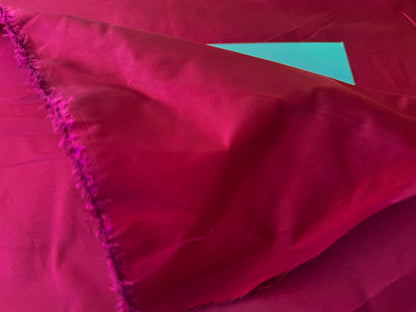 By yard Scalamandre 100% silk Taffeta Rose Pink With Hot Crimson Red Shot
